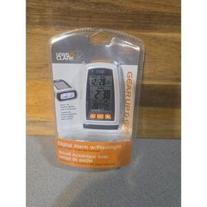 Lewis N. Clark Gear Up & Go Digital Alarm Clock Temp Snooze LED Flashlight